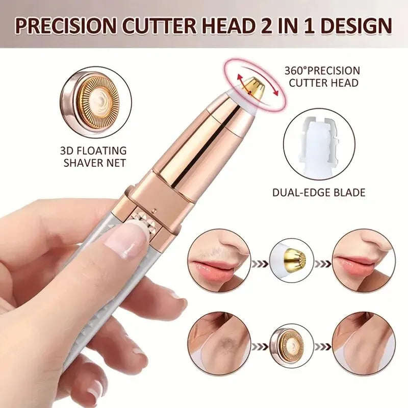 Rechargeable 2-in-1 Eyebrow Razor and Hair Shaver