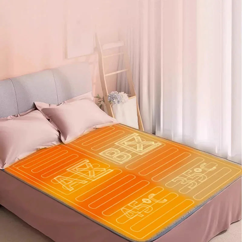 King Size Dual Control Electric Blanket Partition Heater